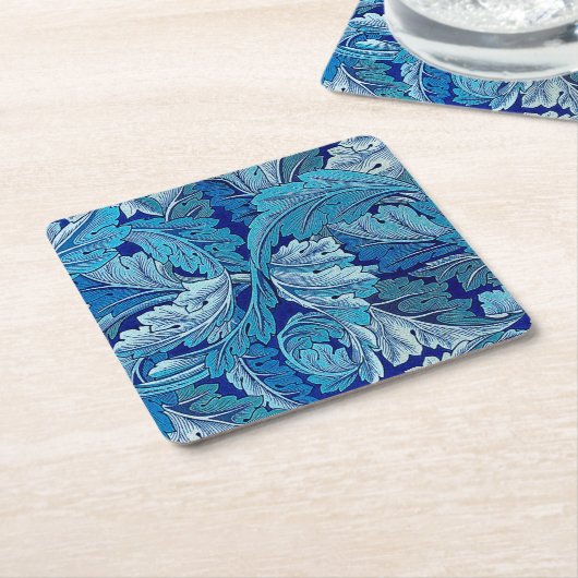 アカントスブルー スクエアペーパーコースター (アングル)