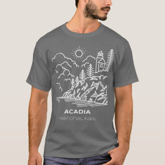 アカ最高のディア国立公園ハイク Tシャツ