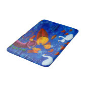 アカ食べ物を与えックス・ア絵画クリルの芸術 バスマット (アングル)