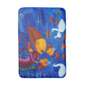 アカ食べ物を与えックス・ア絵画クリルの芸術 バスマット (正面縦)