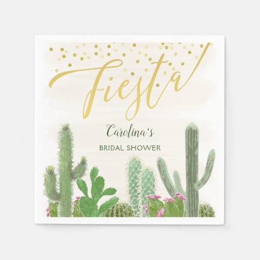 アガサカクタス タコ バウト ラブ ブライズシャワー スタンダードカクテルナプキン (正面)