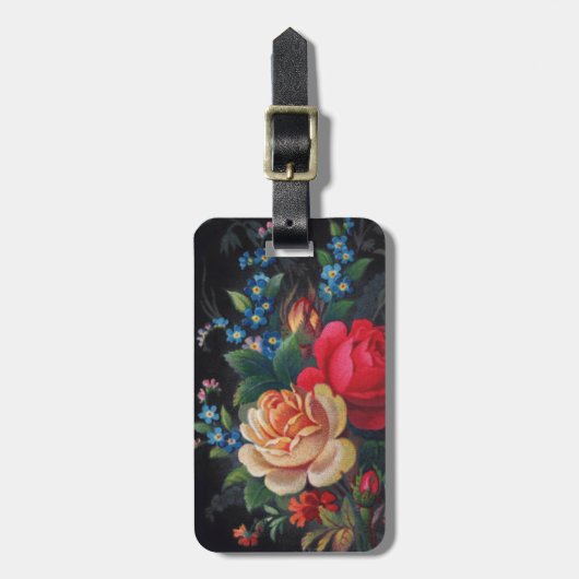 アガサビクトリアンブーケ荷物タグ ラゲッジタグ (正面縦)