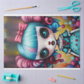 アガサ不気味な人形ハロウィーンデコパージュ 薄葉紙 (クラフト)