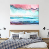 アガテウォーター色スタイル キャンバスプリント (インサイチュ (寝室))