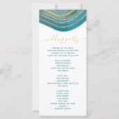 アガテウォーター色金ゴールドティール（緑がかった色）グリーン結婚式 プログラム (裏面)