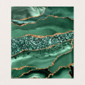 アガテグリーン金ゴールドエマラルド誕生日カード (内部フラット)