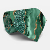 アガテグリーン金ゴールドグリッターエメラルドネックタイ ネクタイ (ロール)