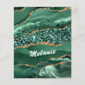 アガテグリーン金ゴールドグリッターマーブルフライヤーユアネーム チラシ (正面)