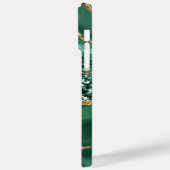 アガテグリーン金ゴールドグリッターマーブル名前をカスタムする Case-Mate iPhoneケース (裏面 / 左)