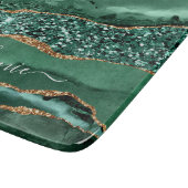 アガテグリーン金ゴールド大理石名前をカスタムする切削板 カッティングボード (角)