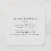 アガテグレーシルバーグリッターラグジュアリーラウンドコーナーズ スクエア名刺 (裏面)