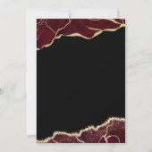 アガテスウィート16誕生日ブルゴーニュ金ゴールド招待状 招待状 (裏面)