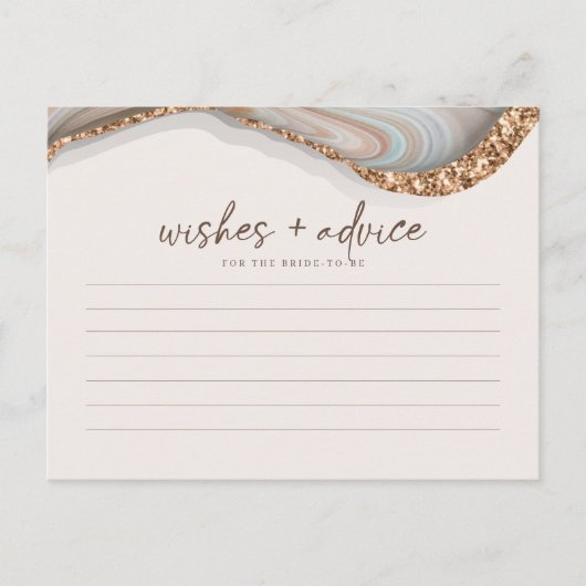 アガテストーンマーブルブライドへアドバイスカード ポストカード (正面)