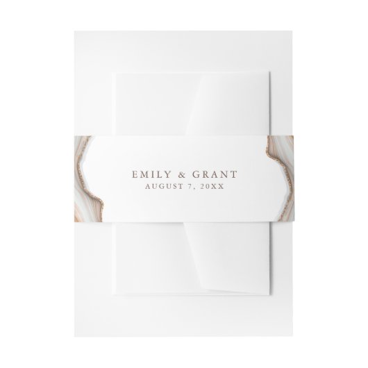 アガテストーンマーブル招待状用帯 招待状ベリーバンド (正面例)