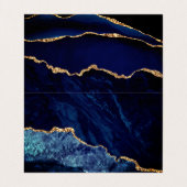 アガテネイビーブルーグリッター金ゴールド美しい名刺 名刺 (内部フラット)