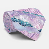 アガテネイビーブルーバラグリッターラグジュアリー ネクタイ (ロール)