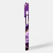 アガテパープルバイオレット金ゴールドグリッターあなたの名前のギフト Case-Mate iPhoneケース (裏面 / 左)