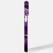 アガテパープルバイオレット金ゴールド大理石名ギフト Case-Mate iPhoneケース (裏面 / 右)