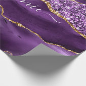 アガテパープルマーブル名前をカスタムするラッピング紙 ラッピングペーパー (角)