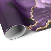 アガテパープル金ゴールドグリッターあなたの名前ラッピング紙 ラッピングペーパー (ロールコーナー)