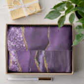 アガテパープル金ゴールドグリッターティッシュペーパーあなたの名前 薄葉紙 (ギフト)