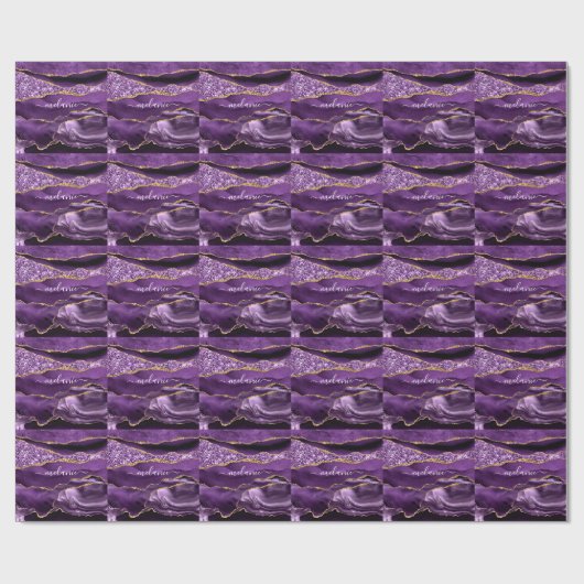 アガテパープル金ゴールド大理石名ラッピング紙 ラッピングペーパー (フラット)