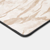 アガテブラウンクリームマーブル名前をカスタムする文字 デスクマット (コーナー)