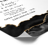 アガテブラックアンド金ゴールド大理石サロングランドオープニング ポスター (角)