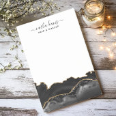 アガテブラックアンド金ゴールド大理石モダンサロン ポストイット