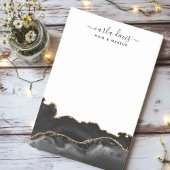 アガテブラックアンド金ゴールド大理石モダンサロン ポストイット