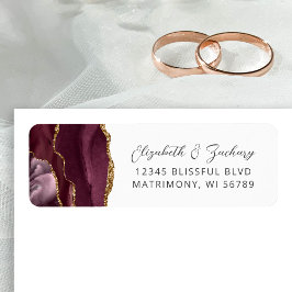 アガテブルゴーニュ結婚金ゴールド差出人住所 ラベル