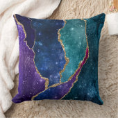 アガテブルーパープルアクア金ゴールド静脈 クッション (ブランケット)