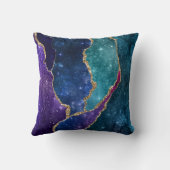 アガテブルーパープルアクア金ゴールド静脈 クッション (裏面)