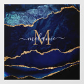 アガテブルー金ゴールド大理石名レターウィンドウの貼り付け ウィンドウサイン (シート)