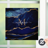 アガテブルー金ゴールド大理石名レターウィンドウの貼り付け ウィンドウサイン (ホーム)