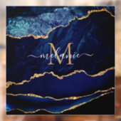 アガテブルー金ゴールド大理石名レターウィンドウの貼り付け ウィンドウサイン (シート2)