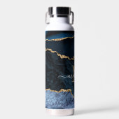 アガテブルー金ゴールド大理石名レターウォーターボトル ウォーターボトル (正面)