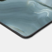 アガテベビーブルー金ゴールド大理石名前をカスタムする文字 デスクマット (コーナー)