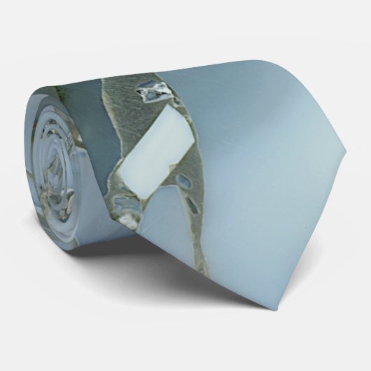 アガテベビーブルー金ゴールド大理石名前をカスタムする文字 ネクタイ (ロール)