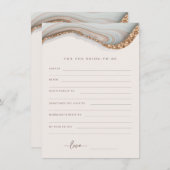 アガテマーブルストーンブライドへアドバイスカード サンキューカード (正面/裏面)