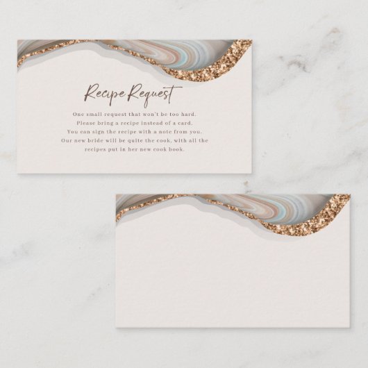 アガテマーブルストーンレシピリクエストカード 名刺 (正面/裏面)