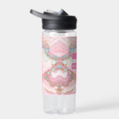 アガテマーブルブルーモダンピンク金ゴールドコレクション ウォーターボトル (右面)