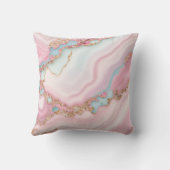 アガテマーブルブルーモダンピンク金ゴールドコレクション クッション (裏面)