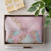 アガテマーブルブルーモダンピンク金ゴールドコレクション 薄葉紙 (ギフト)