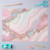 アガテマーブルブルーモダンピンク金ゴールドコレクション 薄葉紙 (クラフト)