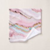 アガテマーブルブルー人気があるピンク金ゴールドコレクション バスタオルセット (ウォッシュタオル)