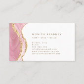 アガテマーブル金ゴールドグリッターモノグラム 名刺 (裏面)