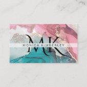 アガテマーブル金ゴールドモノグラム 名刺 (正面)