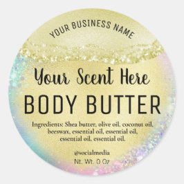 アガテレインボーカラー体バターラベル ラウンドシール