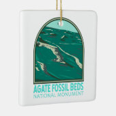 アガテ化石ベッズナショナルモニュメントヴィンテージ セラミックオーナメント (右)